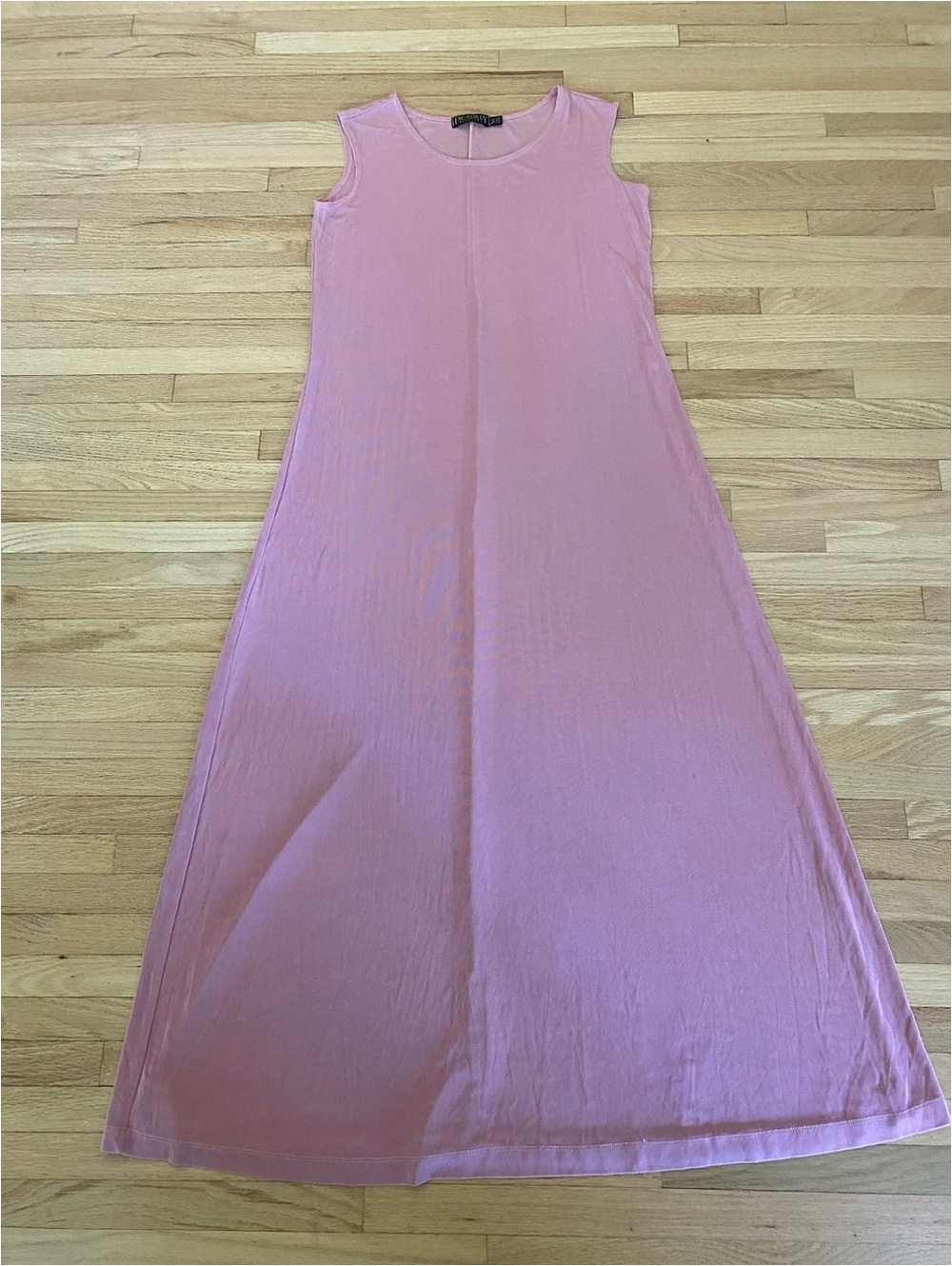 Piccadilly Vintage 90’s Euro summer rose pink slinky jersey sleeveless maxi sm